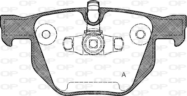 OPEN PARTS Комплект тормозных колодок, дисковый тормоз BPA0381.70